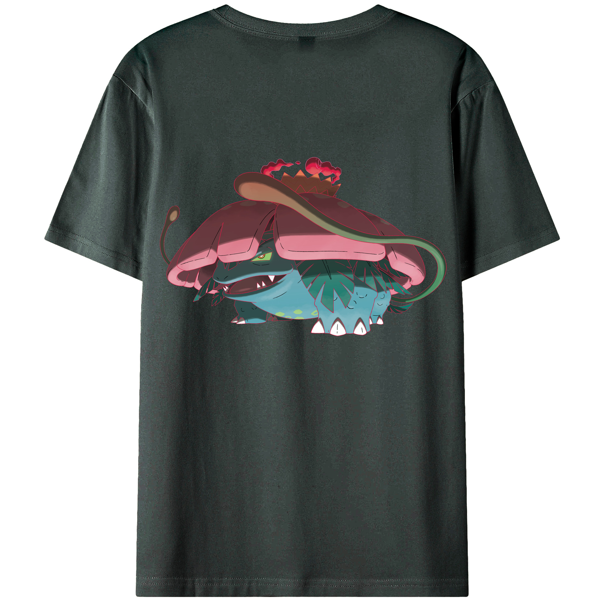 （画像用） ポケットモンスター Pokémon 綿100％ メンズ半袖Tシャツ（バックプリント） 通気性
